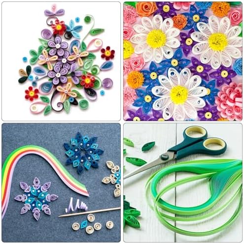 PATIKIL 720pcs Quilling Strips Paper 1/8"(3mm) 21"(54cm) Origami Paper Quilling Strip for Art DIY Hand Craft Christmas, Bright Red - Image 7