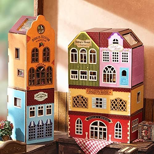 Mini 3D Wooden Doll House Craft Model with LED,DIY Miniature and Furniture Dollhouse Kit,Creative Room Idea for Valentine's Day Birthday Gift (Neil's Workshop) - Image 6