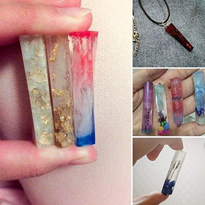Crystal Clear UV Resin Crafts Kit with Color Liquid Pigment 12 Molds for Making Pendants Earrings Rings Bracelets Diamonds Jewelry Pieces + 58 Decorations Shining Glitter Flowers + Portable Lamp - Image 6