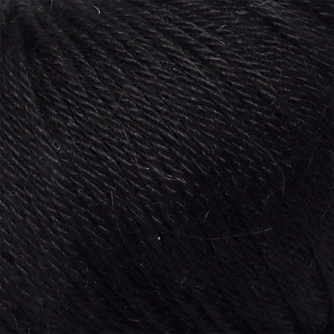 100% Baby Alpaca Yarn Wool Set of 3 Skeins (150 Grams) DK Weight - Made in Peru - Heavenly Soft and Perfect for Knitting and Crocheting (Black, DK)