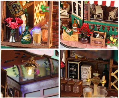 DIY Miniature House Kit, Mini House Building Kit, DIY Book Nook Kit, Tiny Model House for Adults to Build, Beginner 3D Wooden Book Nook, for Family Friends (Tavern) - Image 6