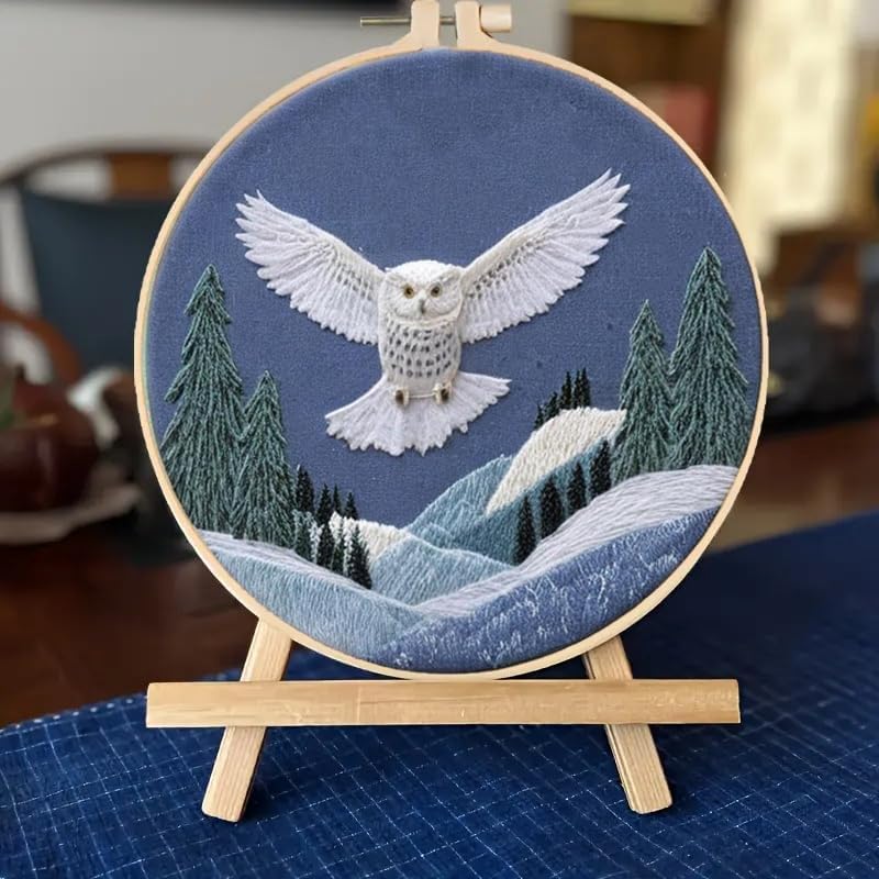 Huacan 1pc Owl Embroidery Kits for Adults Animal Home Decoration Modern Wall Stickers Cross Stitch Patterns - Image 3
