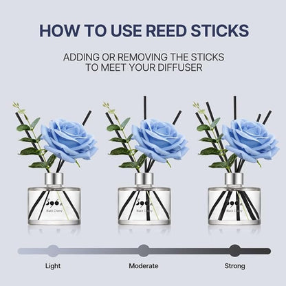 396 st. Rose Flower Reed Diffuser, Baby Powder, 200ml(6.7oz) / Reed Diffuser Sets, Home Fragrance, Scented Oils, Home & Bathroom Décor