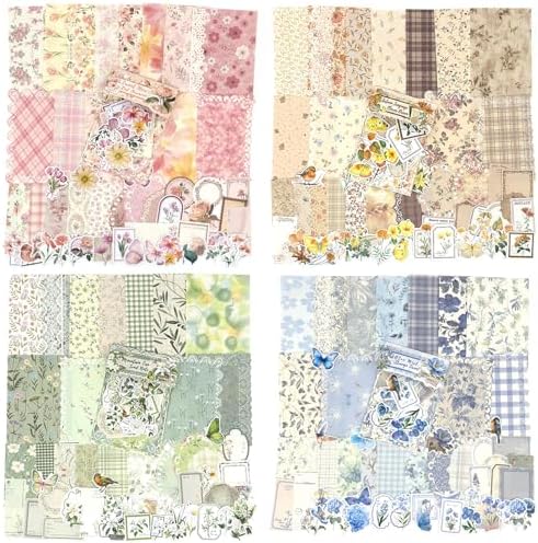 OKUPAN Scrapbook Supplies Kit – 400Pcs Scrapbook Paper & Journal Stickers by DecorateYourWorld