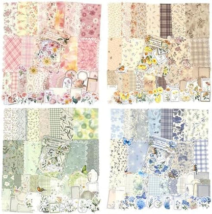 OKUPAN Scrapbook Supplies Kit – 400Pcs Scrapbook Paper & Journal Stickers by DecorateYourWorld