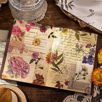 emmoolife Pressed Flower Stickers Set (380 PCS) Dried Flowers Themed Resin Sticker Decals Floral Botanical Journaling Stickers for Scrapbook Supplies Bullet Junk Journal Bottles Planner Laptops - Image 5