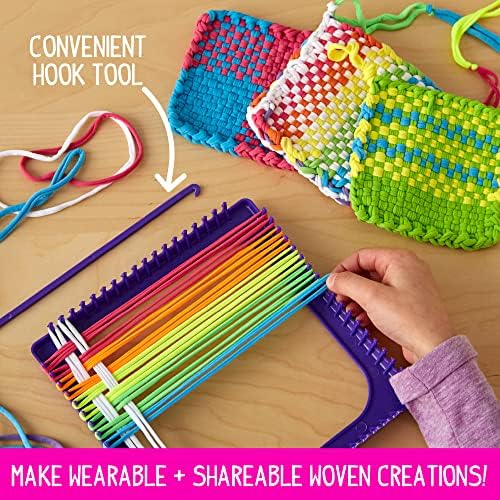 Made By Me Weaving Loom Arts and Crafts Kit, Ultimate Set, 378 Craft Loops - Image 5
