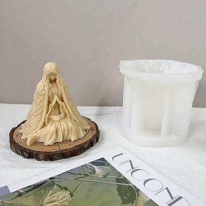 Grainrain Candle Mold Witch Halloween Silicone Soap Making Mould DIY Wax Epoxy Resin Mould (H-0866)