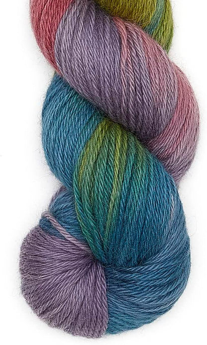 100% Baby Alpaca Yarn Wool 100g Hank DK Weight Hand Dyed Made in Peru - Heavenly Soft and Perfect for Knitting and Crocheting (Wild Flowers, DK Hand Dyed - 100g Hank)