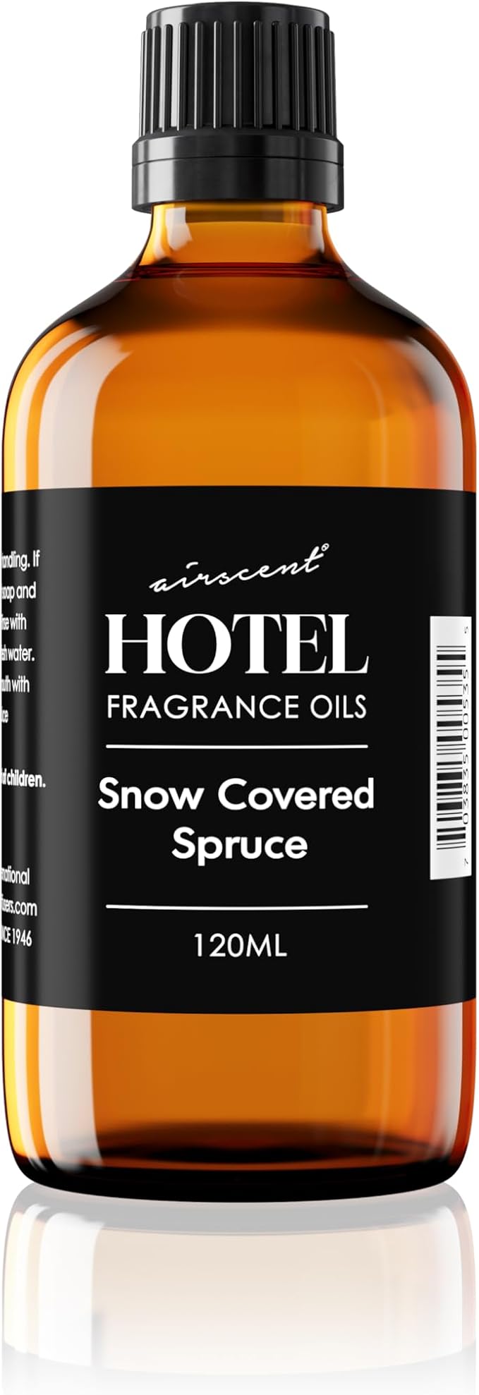 AirScent Snow Covered Spruce Holiday Diffuser Oil - Premium Holiday Fragrance Oil for Ultrasonic and Waterless Diffusers and Crafting - 120ml, 4 fl oz Glass Dropper Bottle - Christmas Tree Scent