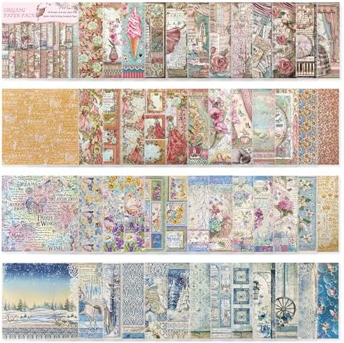Origami Paper 50 Sheets, 6-Inch Square Double Sided Colored Craft Paper by Bestartsuppliesforyou