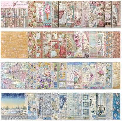 Origami Paper 50 Sheets, 6-Inch Square Double Sided Colored Craft Paper by Bestartsuppliesforyou
