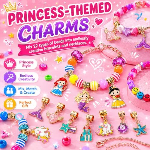 AGENTLAN Jewelry Making Kit for Girls, 900+PCS Charm Bracelet Kit - Image 2