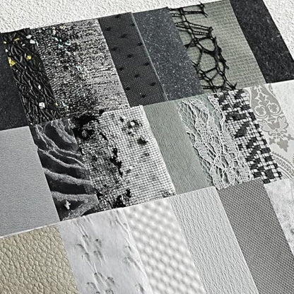 30 Pcs Handmade A5 Textured Scrapbook Paper and Mesh, Junk Journal Supplies - Image 6