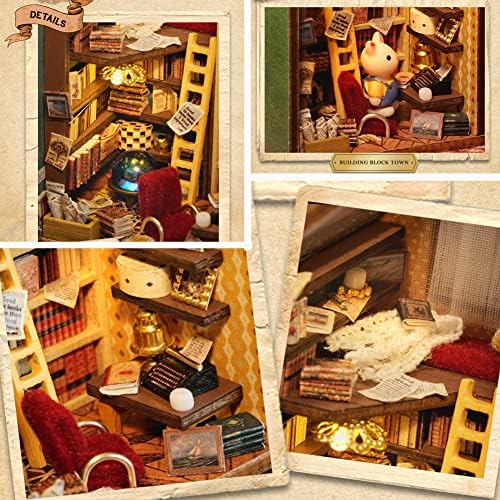 Mini 3D Wooden Doll House Craft Model with LED,DIY Miniature and Furniture Dollhouse Kit,Creative Room Idea for Valentine's Day Birthday Gift (Gary's Collection Room) - Image 3