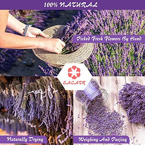 40 Bags Natural Dried Flowers Kit, Natural Dried Herbs with 2 Mesh Drawstring Bag for Soap,Candle,Resin Jewelry Making,Bath,Nail - Rose Petals,Rosebuds,Lilium,Jasmine,Don't Forget Me and More - Image 3