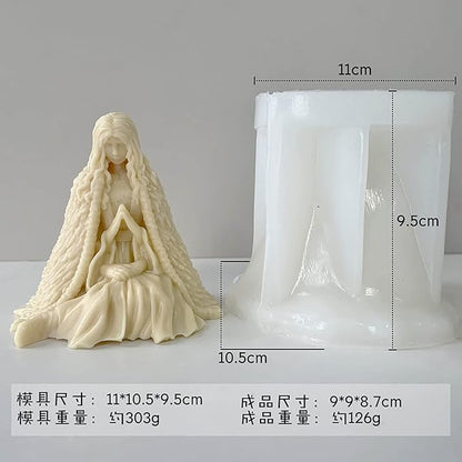 Grainrain Candle Mold Witch Halloween Silicone Soap Making Mould DIY Wax Epoxy Resin Mould (H-0866)