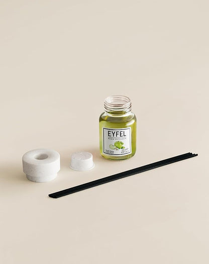 EYFEL Reed Diffusers for Home – Green Apple Reed Diffuser Set 4.05 fl oz Oil Diffuser Sticks, Bathroom Diffuser, Home Fragrances, Scented Sticks, Home Décor