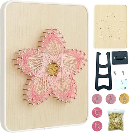 BAZIMA DIY String Art Kit for Beginner, DIY Sakura Craft Kit,Unique Gift,Craft Kit for Holidays