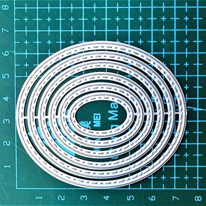 Metal Die Cutting Dies for DIY Scrapbooking Photo Album Decorative Embossing Folder Stencil (6Pcs Oval) by ZbFwmx