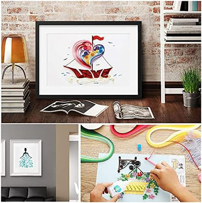Woohome 48 PCS Paper Quilling Kit, Paper Quilling Making Drawing Design, Strips Quilling Paper and Papers Quilling Tools for Quilling Art Paper DIY Drawing Handcraft Handmade, Home Decoration - Image 7
