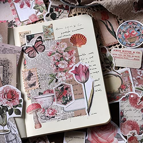 Esweny 200PCS Vintage Scrapbooking Supplies Kit for Journaling, Scrapbook Sticker Paper Pack for Junk Journal Planners Aesthetic Cottagecore Room Decor Wall Art Collage Album - Image 7