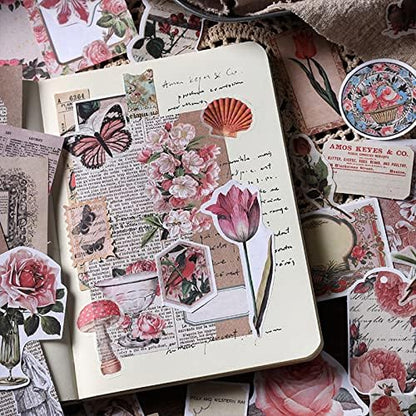 Esweny 200PCS Vintage Scrapbooking Supplies Kit for Journaling, Scrapbook Sticker Paper Pack for Junk Journal Planners Aesthetic Cottagecore Room Decor Wall Art Collage Album - Image 7