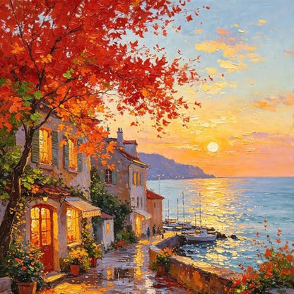 NKVNKV Paint by Numbers Kit for Adults Beginners, Mountain Adult Paint by Numbers on 20" Lx16 W Canvas for Painting Kits for Adults in Colorful Box，for Gift Home Wall Decor Without Frame by NKVNKV