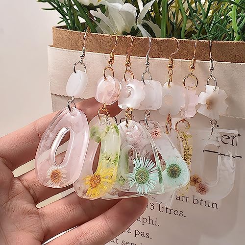 Attuslla Star & Moon Shape Resin Earring Molds - Silicone, Jewelry, DIY Pendant Molds with Ear Hooks & Jump Ring - Image 5