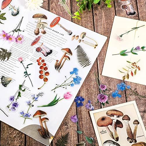 pengxiaomei 200 Pcs Floral Scrapbooking Vintage Stickers, Self-Adhesive Flowers Stickers for Journaling Card Making Scrapbook Style Wall Notebook Letters Window DIY (Mixed Style) Assorted, Multicolor - Image 3