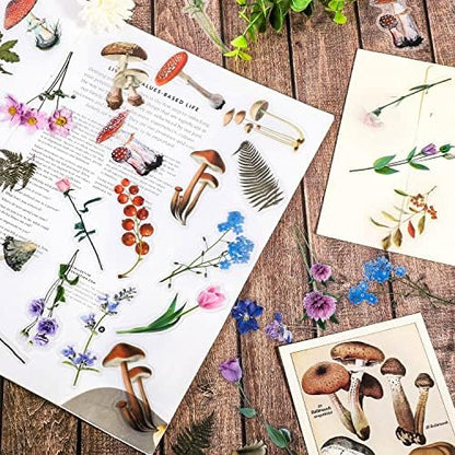 pengxiaomei 200 Pcs Floral Scrapbooking Vintage Stickers, Self-Adhesive Flowers Stickers for Journaling Card Making Scrapbook Style Wall Notebook Letters Window DIY (Mixed Style) Assorted, Multicolor - Image 3