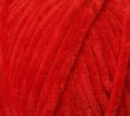 Estako Velvet Chenille Blanket amigurumi Yarn for Crocheting and Knitting Super Bulky 100 gr (132 yds) (1540 - Pomegranate)