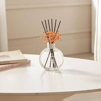 Donurex Flower Reed Diffuser Set 5.07oz Pineapple Scent Diffuser with Sticks Home Fragrance Reed Diffuser for Bathroom Shelf Decor