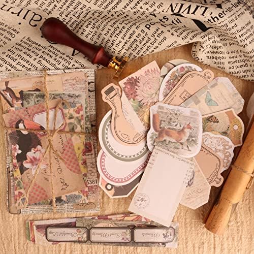 200Pcs Vintage Scrapbook Stickers, Aesthetic Junk Journal Stamping Supplies Kit, Scrapbooking Ephemera Washi Paper for Bullet Journaling Planners Diary Collage - Image 6