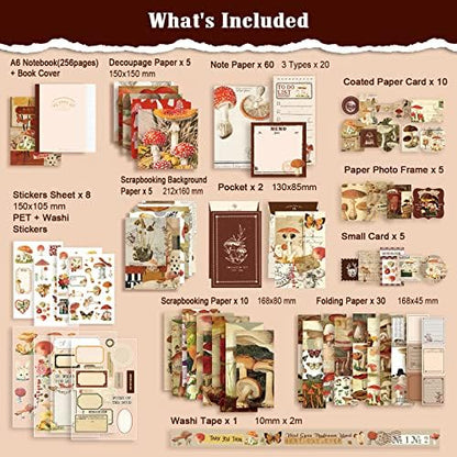 Scrapbook Supplies Kit, Vintage Junk journaling Supplies, Scrapbooking Kit - Image 4