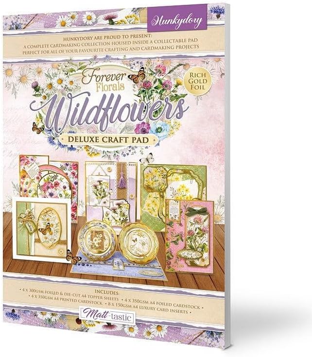 Hunkydory - Deluxe Craft Pad - Card Making Collection (Wildflowers) by susiebsupplies