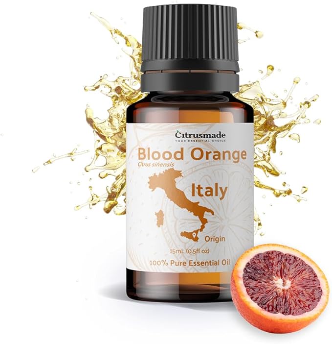 Nature Packaged Blood Orange Essential Oil - Direct from Citrusmade in Sicily - Pure Essential Oil for Diffusers and Aromatherapy - Natural Citrus Scent | 100% Pure Therapeutic Grade (15ml)