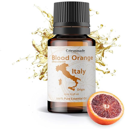 Nature Packaged Blood Orange Essential Oil - Direct from Citrusmade in Sicily - Pure Essential Oil for Diffusers and Aromatherapy - Natural Citrus Scent | 100% Pure Therapeutic Grade (15ml)