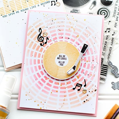 Lapoo Tool Metal Cutting Die for Scrapbooking - Durable, Cut Stencils for DIY Scrapbook Photo Album Decorative Paper Card, Card Making Supplies, Embossing (Music Record 4.8 x 3.2 in) - Image 2