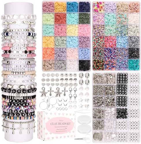 Pizooro 3 Boxes Clay Beads for Bracelet Making Friendship Bracelets Gifts by Pizooro