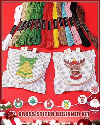 Pllieay Christmas Cross Stitch Beginner Kits for Kids 7-13 with Instruction - Image 5
