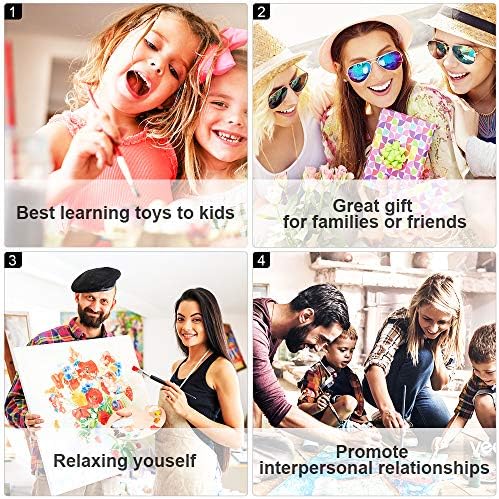 Paint by Numbers Flowers Framed, Abstract Paint by Number for Adults, Adult Paint by Number Kits on Canvas Drawing Paintwork with Paintbrushes, Easy Paint by Numbers for Kids Art Crafts 16"x20" - Image 6