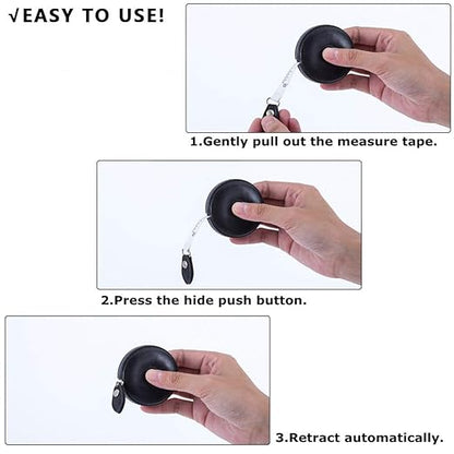 Tape Measure Body Measuring Tape 80inch/205cm Lock Pin Retract Tape Measure for Tailor Fitness Clothes Sewing Handcrafts Weight Loss Body Measurement