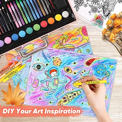 Soucolor 183 Art Set Drawing Painting Kit,Crayons Pastels Markers,Kids Gift - Image 7