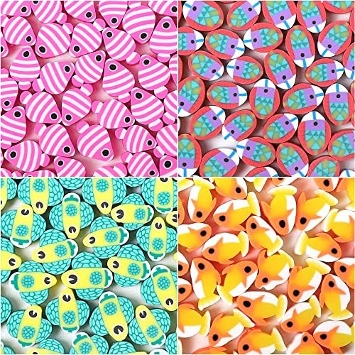 100pcs Mixed Tropical Fish Polymer Clay Spacer Beads for Women Jewelry Making DIY Bracelet Necklace Hair Clip Accessories (Tropical Fish) - Image 4