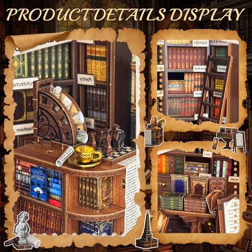 SUNNINO Book Nook Kits for Adults - Book Nook Kit Doll House - Image 4