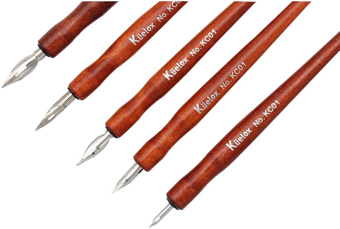 SIPLIV Redwood Professional Manga Pen Dip Pen Set Manga Cartoon Comic Drawing Painting Kit - 5 Pcs