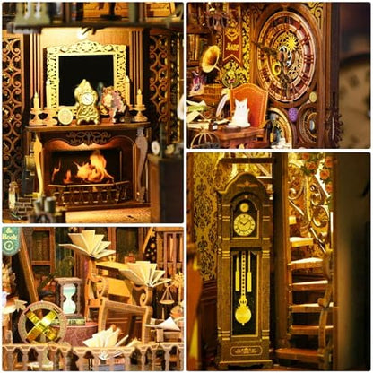 TOYQI Book Nook Kit, DIY Miniature Dollhouse Kit for Adults and Teens - Image 3