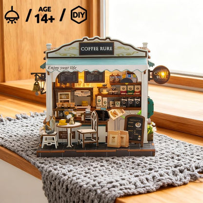 Miniature Dollhouse Kit, DIY Mini House Making Kit w/LED for Adults - Image 5