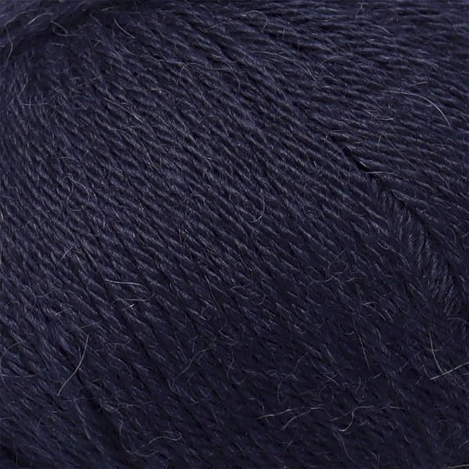 100% Baby Alpaca Yarn Wool Set of 3 Skeins (150 Grams) DK Weight - Made in Peru - Heavenly Soft and Perfect for Knitting and Crocheting (Navy Blue, DK)